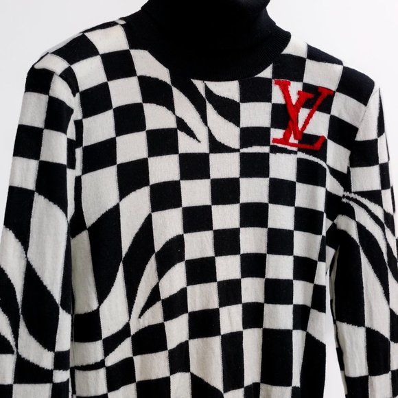 Louis Vuitton Distorted Damier Intarsia Turtleneck - Picture 3 of 11